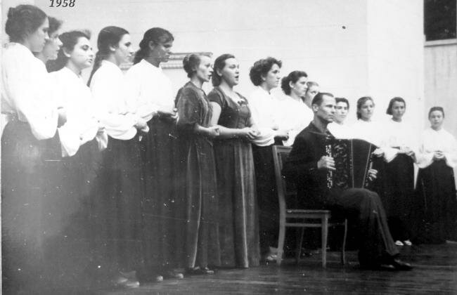 Выступление творческих коллективов. 1958 г.